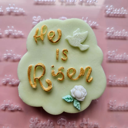 Easter He is Risen Fondant and Buttercream Stamp and Cutter Set