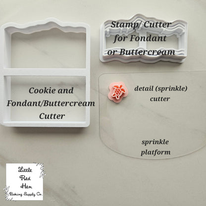 Beach Fondant and Buttercream Stamp and Cutter Set
