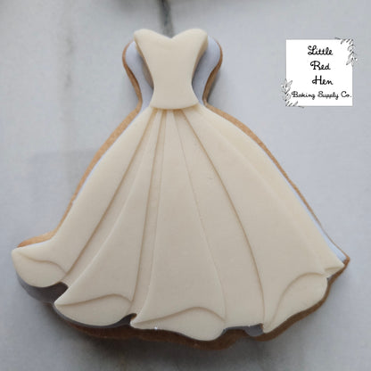 Fairy Tale Dress Fondant Stamp and Cutter Set -- Wedding Collection