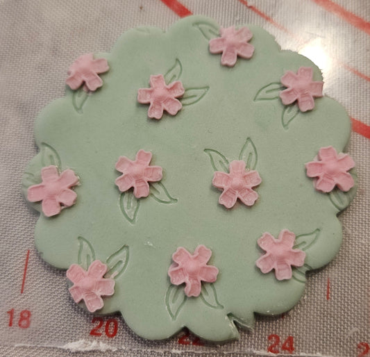 Cherry Blossom Fondant and Buttercream Stamp Plate and Cutter Set