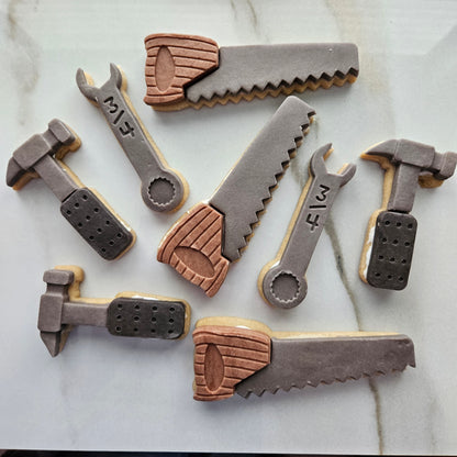 Tool Set Father's Day Buttercream Fondant Stamp and Cookie Cutter Set