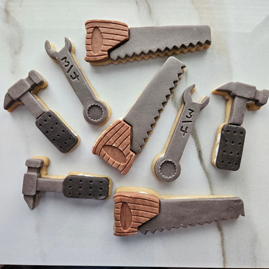 Tool Set Father's Day Buttercream Fondant Stamp and Cookie Cutter Set