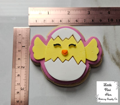 Easter Chick in Egg Fondant and Buttercream Stamp and Cutter Set