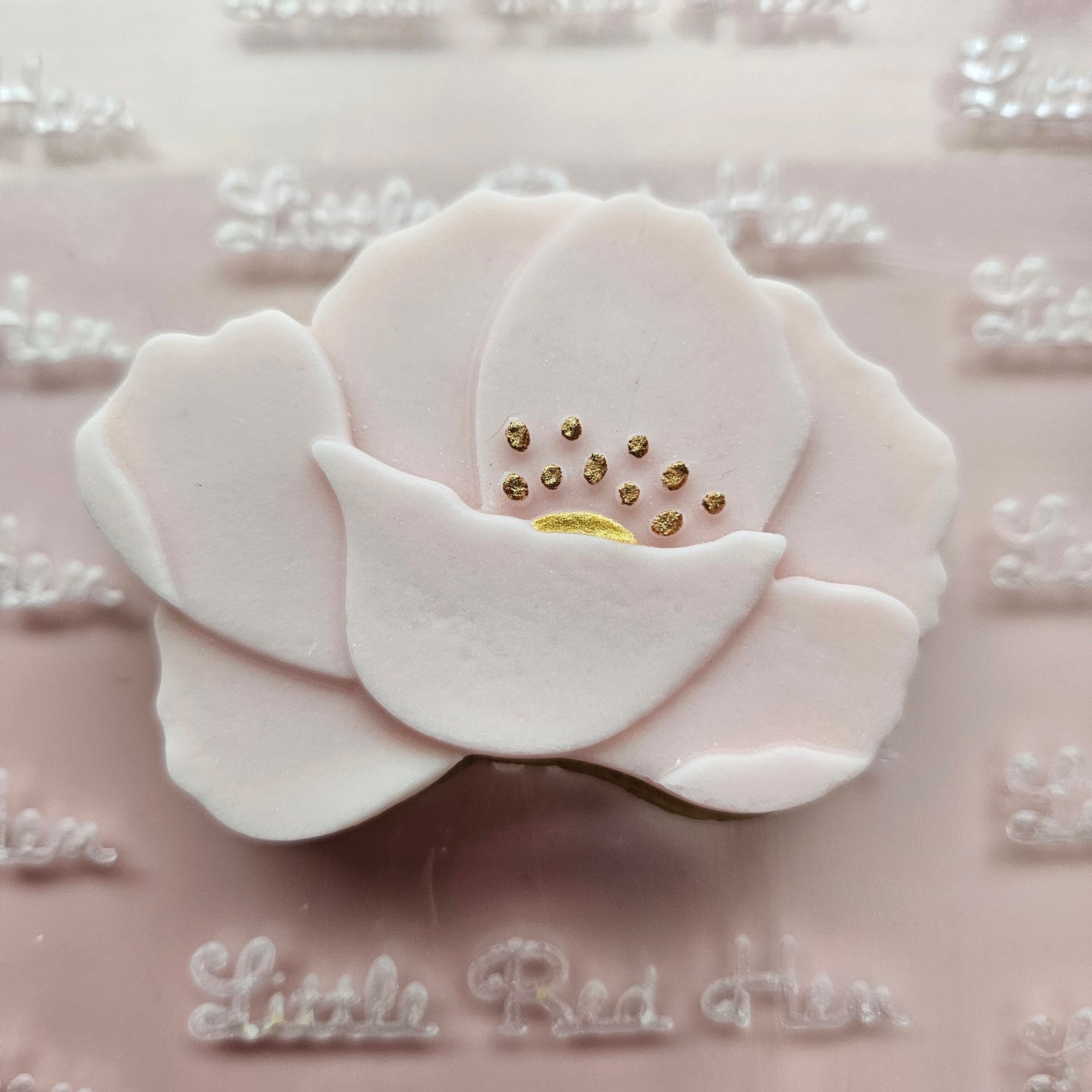 Poppy Blossom Bloom Buttercream Fondant Stamp and Cookie Cutter Set