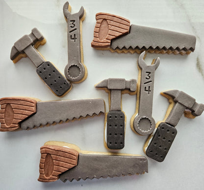 Tool Set Father's Day Buttercream Fondant Stamp and Cookie Cutter Set