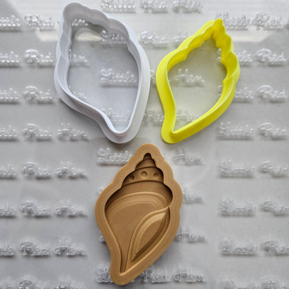 Conch Shell Fondant and Buttercream Stamp and Cutter Set