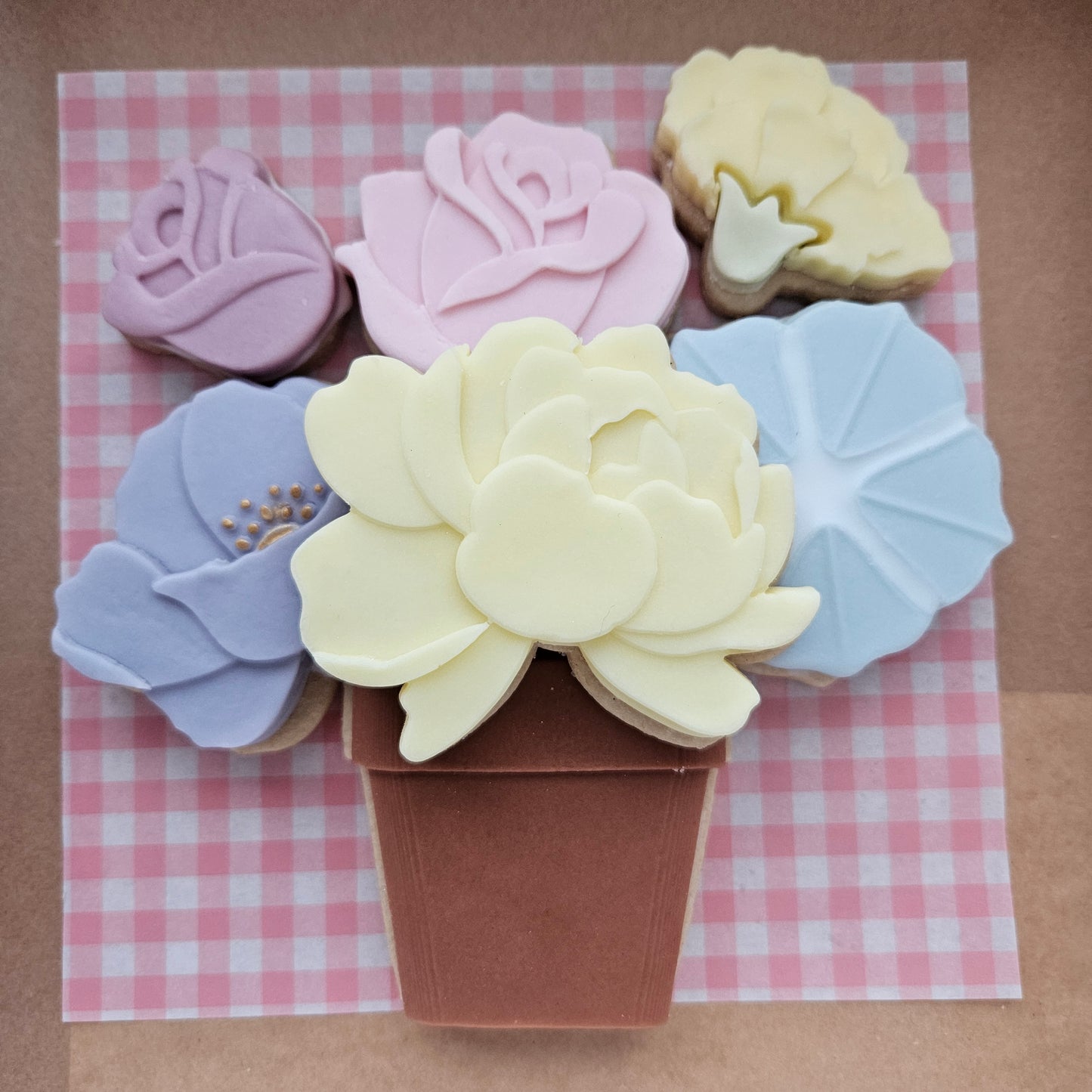 Carnation Blossom Bloom Buttercream Fondant Stamp and Cookie Cutter Set