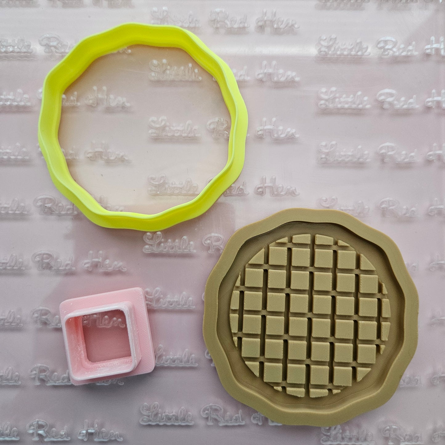 Waffle Buttercream Stamp and Cookie Cutter Set