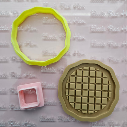 Waffle Buttercream Stamp and Cookie Cutter Set