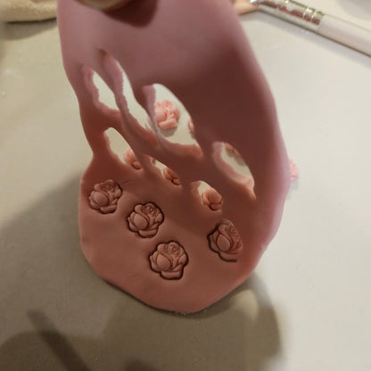 Roses Fondant and Buttercream Stamp Plate and Cutter Set