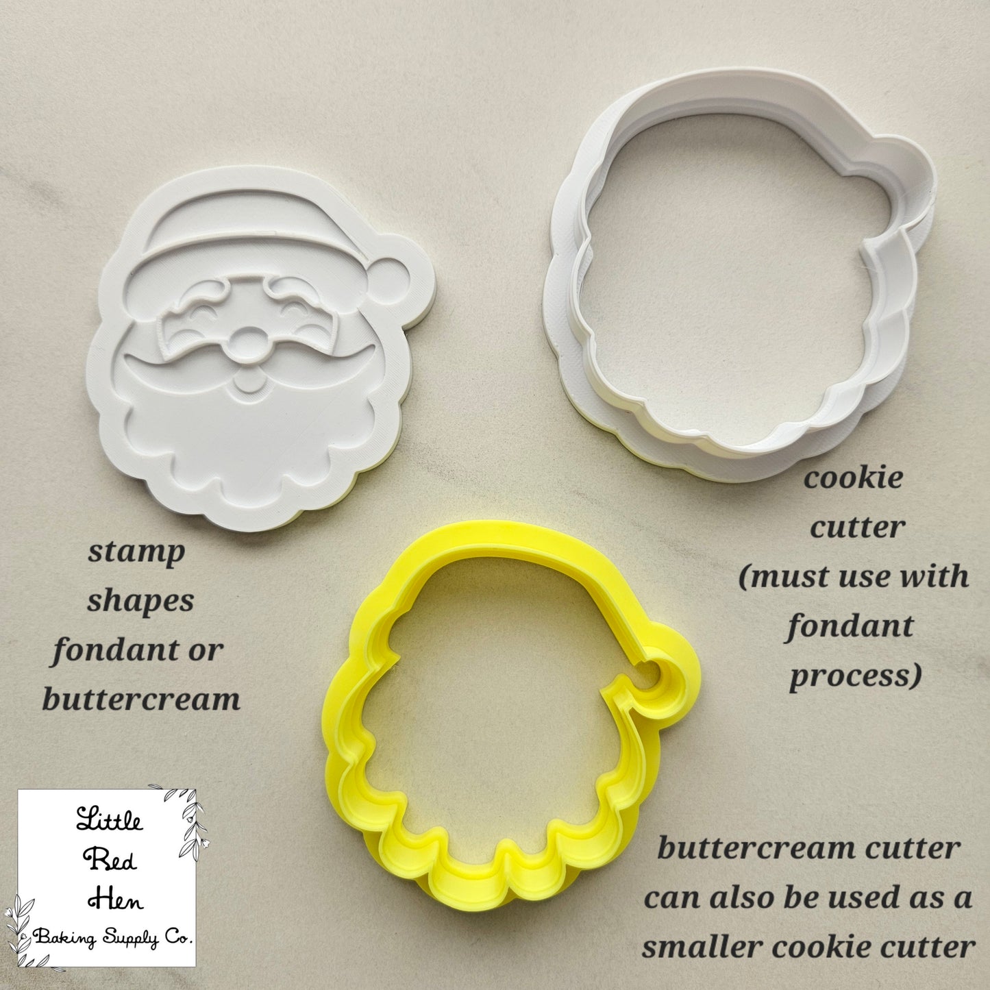 Santa Fondant amd Buttercream Stamp and Cutter Set
