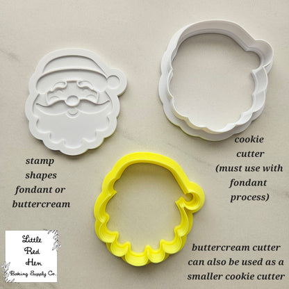 Santa Fondant amd Buttercream Stamp and Cutter Set