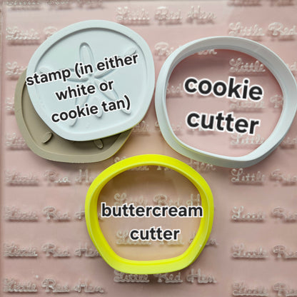 Sand Dollar Fondant and Buttercream Stamp and Cutter Set