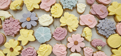 Carnation Blossom Bloom Buttercream Fondant Stamp and Cookie Cutter Set
