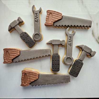 Tool Set Father's Day Buttercream Fondant Stamp and Cookie Cutter Set