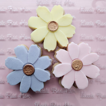 Cosmos Blossom Bloom Buttercream Fondant Stamp and Cookie Cutter Set