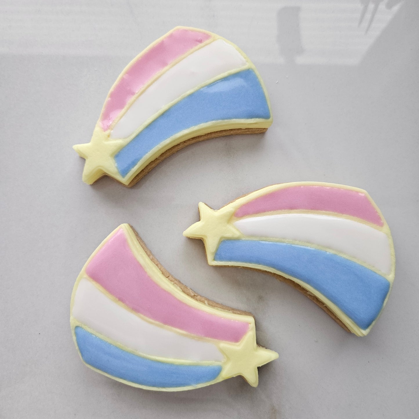 Americana Shooting Star READY TO FLOOD Buttercream Fondant Stamp and Cookie Cutter Set