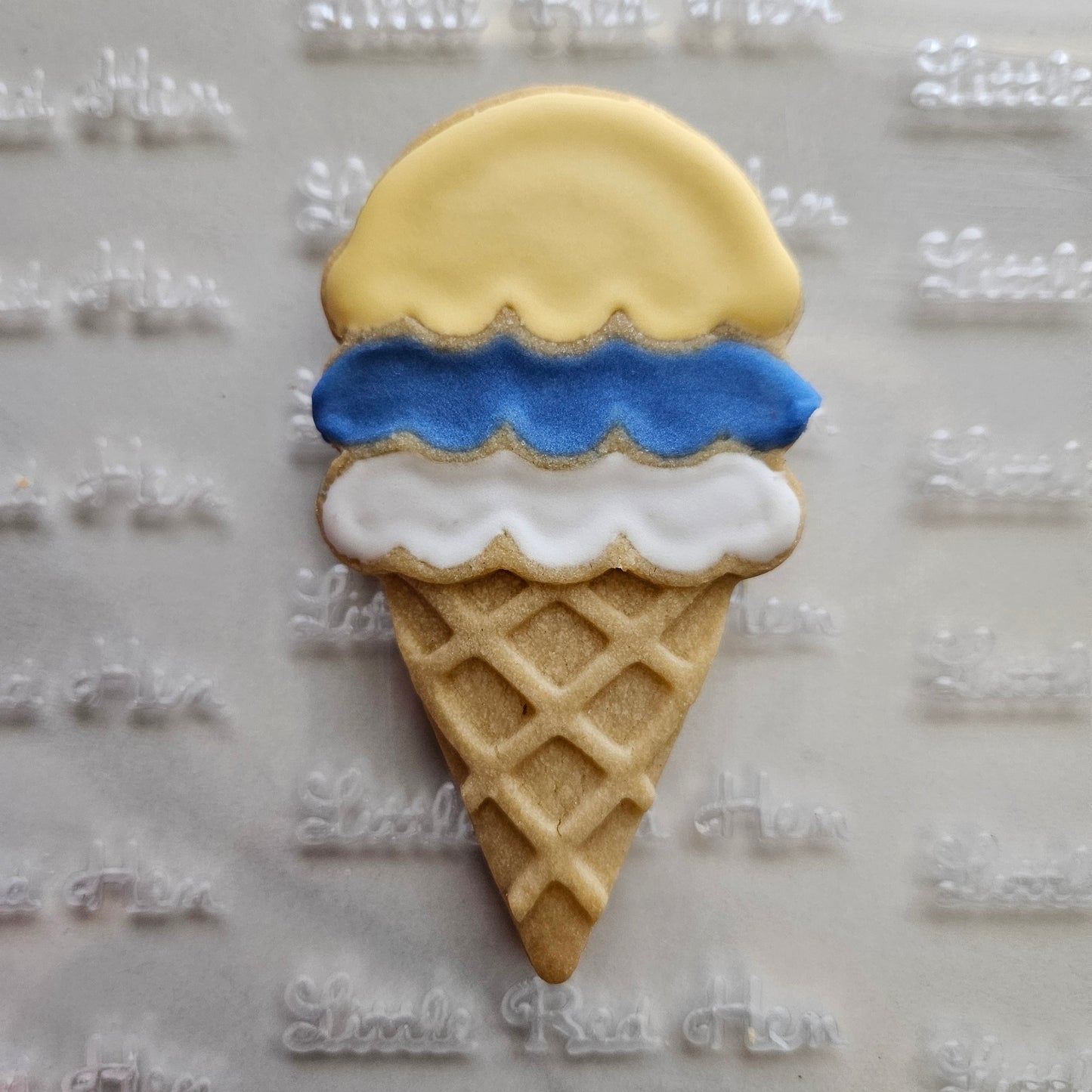 Ice Cream Cone DOUGH STAMP // READY TO FLOOD Stamp and Cookie Cutter Set
