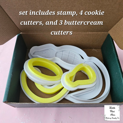 Alligator Fondant and Buttercream Stamp and Cutter Set