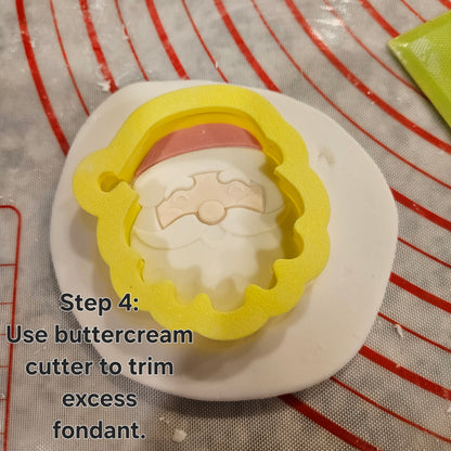 Santa Fondant amd Buttercream Stamp and Cutter Set