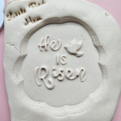 Easter He is Risen Fondant and Buttercream Stamp and Cutter Set
