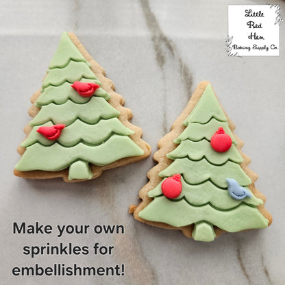 Christmas Tree Fondant and Buttercream Stamp and Cutter Set