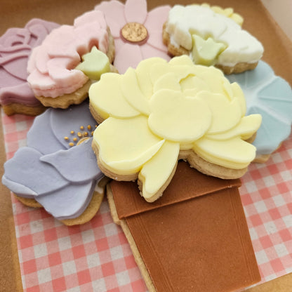 Peony Blossom Bloom Buttercream Fondant Stamp and Cookie Cutter Set