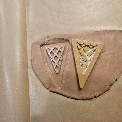 Americana Ice Cream Cone READY TO FLOOD Buttercream Stamp and Cookie Cutter Set