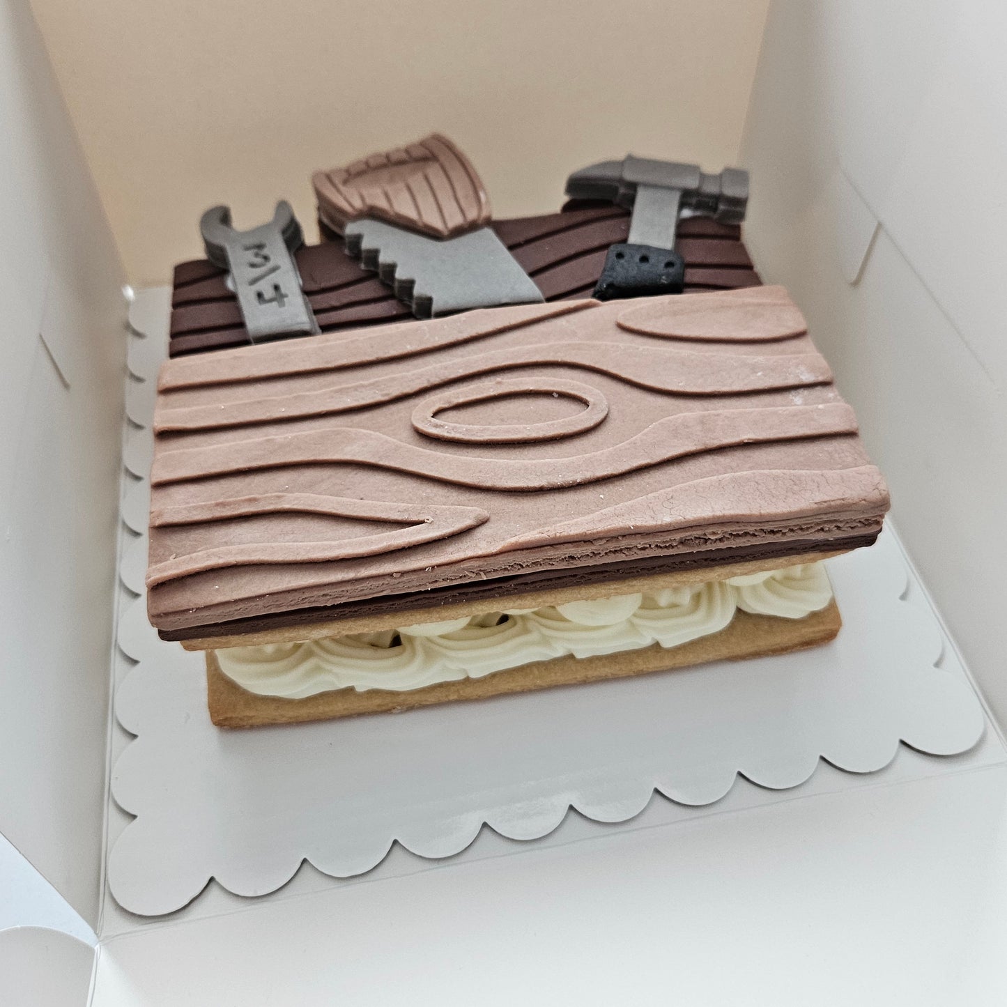 MEGACOOKIE / COOKIE CAKE Toolbox with Tool Set Father's Day Buttercream Fondant Stamp and Cookie Cutter Set