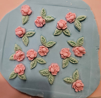 Roses Fondant and Buttercream Stamp Plate and Cutter Set