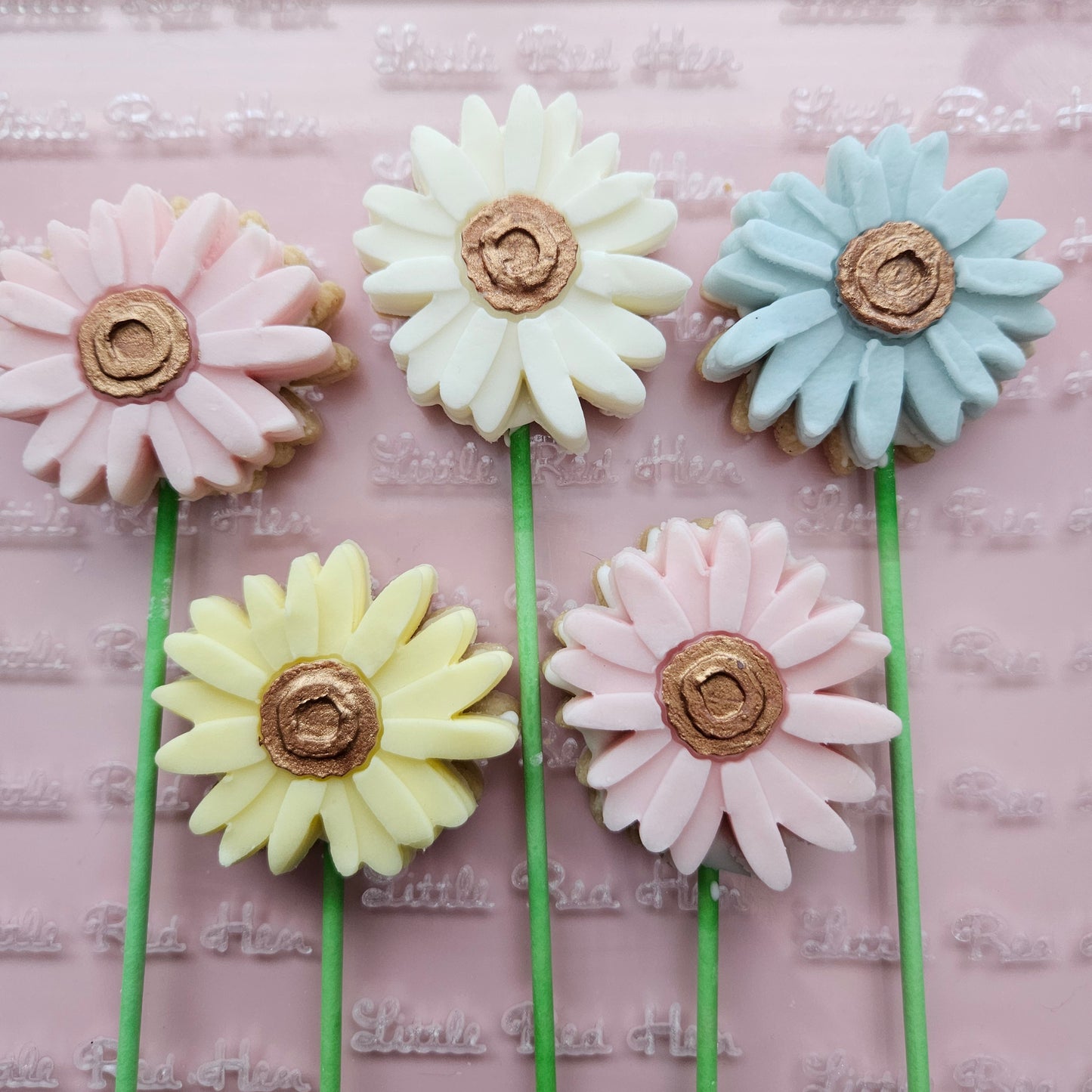 Daisy Blossom Bloom Buttercream Fondant Stamp and Cookie Cutter Set