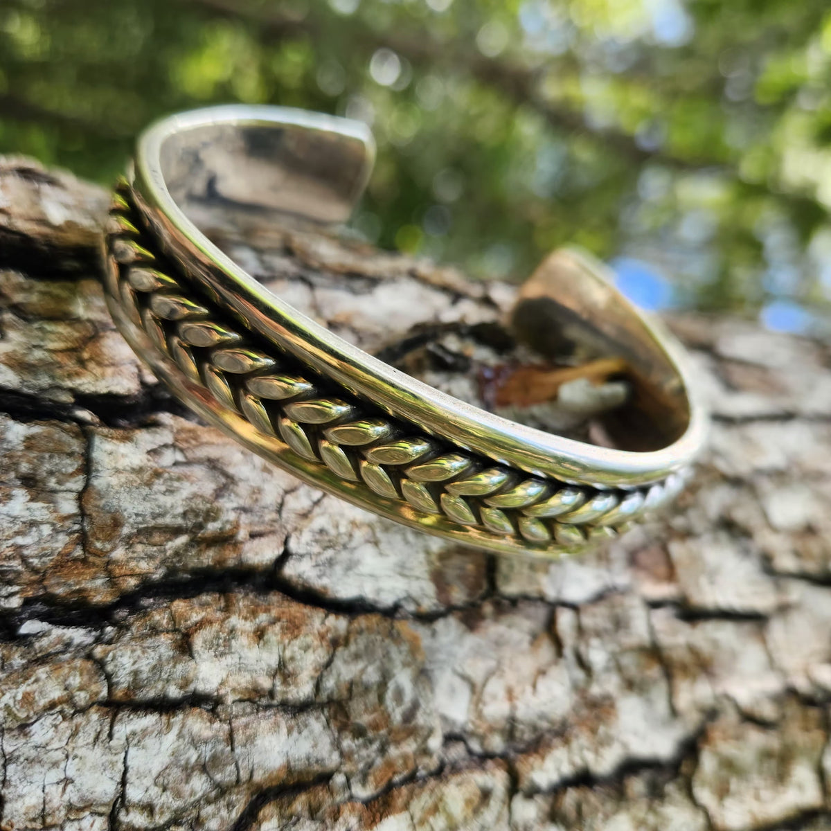 Half Round Foxtail Cuff .999 Fine Silver HANDMADE by Tommy of Arma-Mint // Nosh Fundraiser