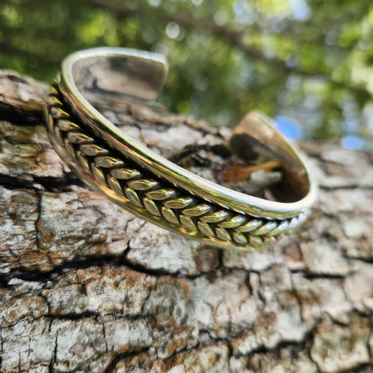 Half Round Foxtail Cuff .999 Fine Silver HANDMADE by Tommy of Arma-Mint // Nosh Fundraiser