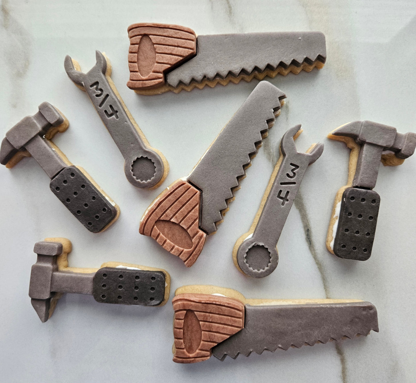 Tool Set Father's Day Buttercream Fondant Stamp and Cookie Cutter Set
