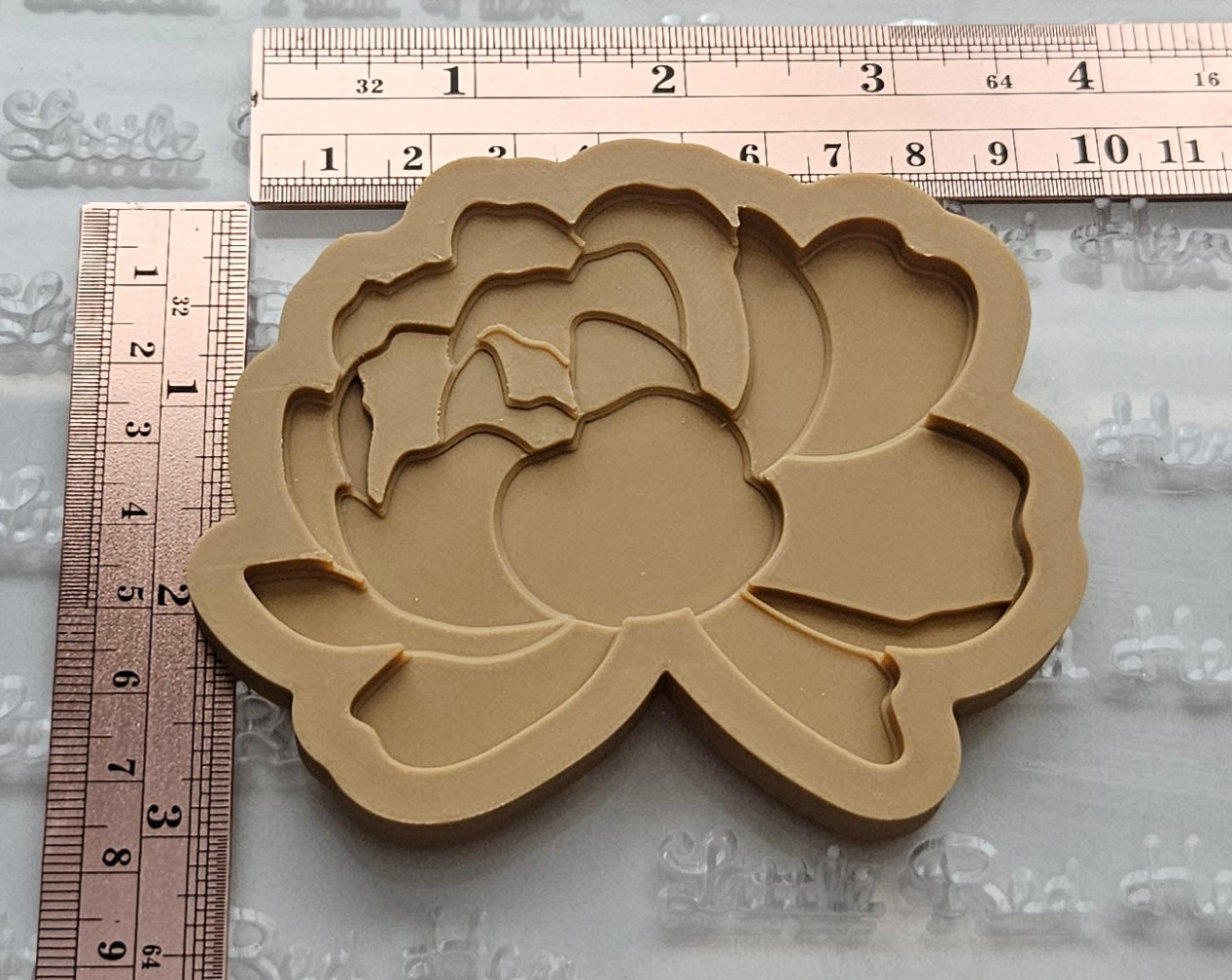 Peony Blossom Bloom Buttercream Fondant Stamp and Cookie Cutter Set