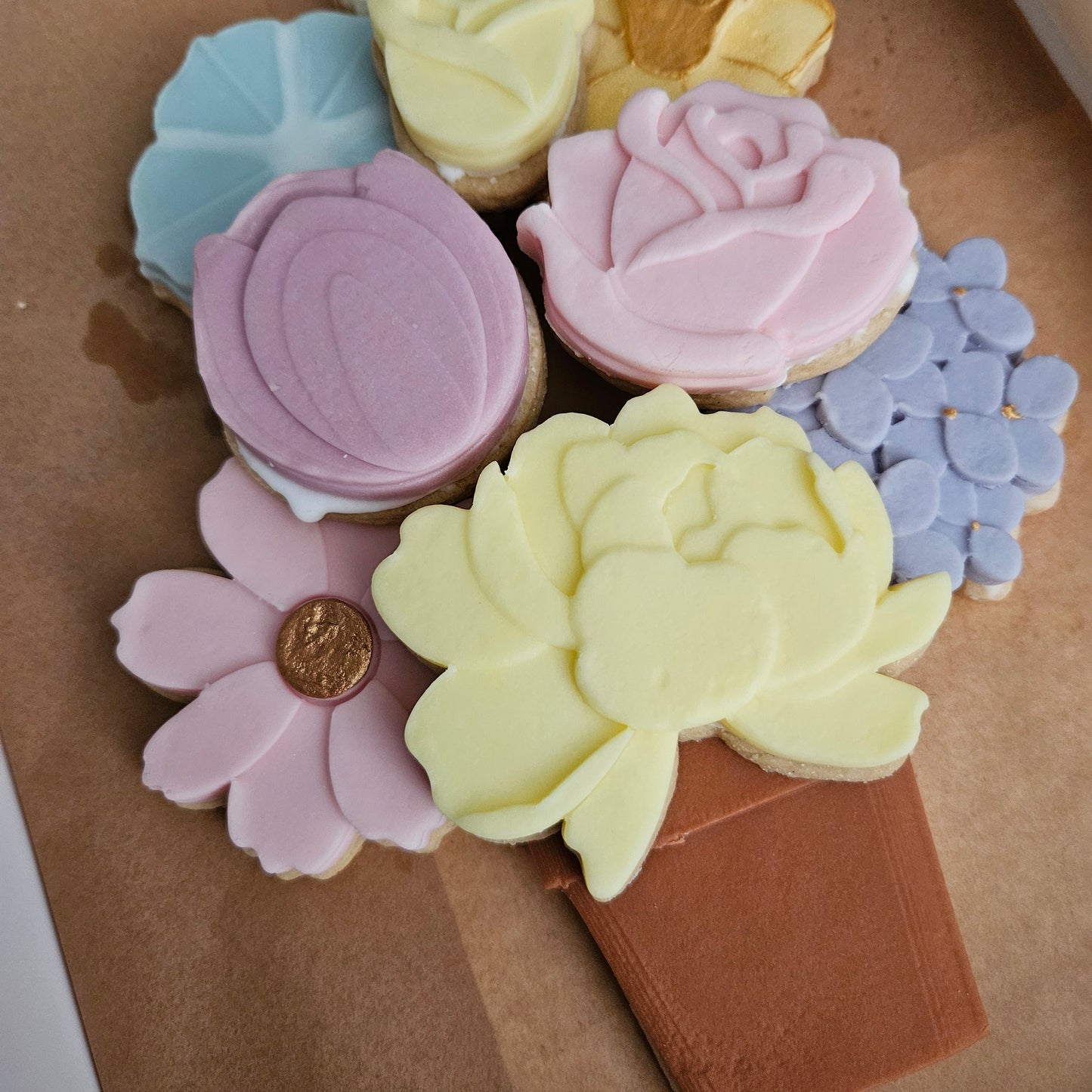 Peony Blossom Bloom Buttercream Fondant Stamp and Cookie Cutter Set