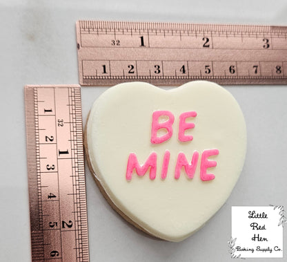 Conversation Hearts Valentine Fondant and Buttercream Stamp and Cutter Set