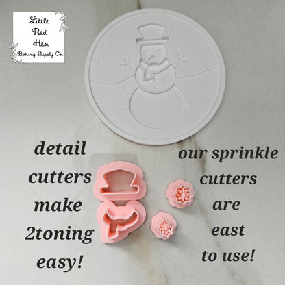 Christmas Tree Snow Globe Fondant and Buttercream Stamp and Cutter Set