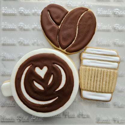 Coffee To Go Cup DOUGH STAMP // READY TO FLOOD Stamp and Cookie Cutter Set