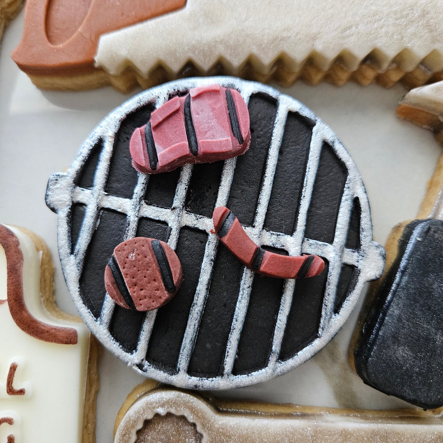 Grill Father's Day Buttercream Fondant Stamp and Cookie Cutter Set