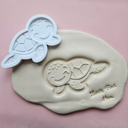 Sea Turtle Fondant and Buttercream Stamp and Cutter Set