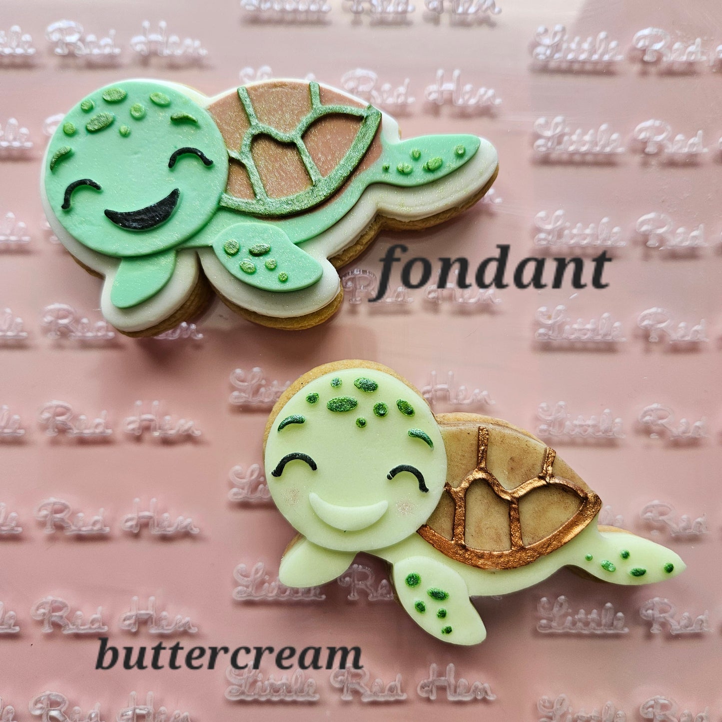 Sea Turtle Fondant and Buttercream Stamp and Cutter Set