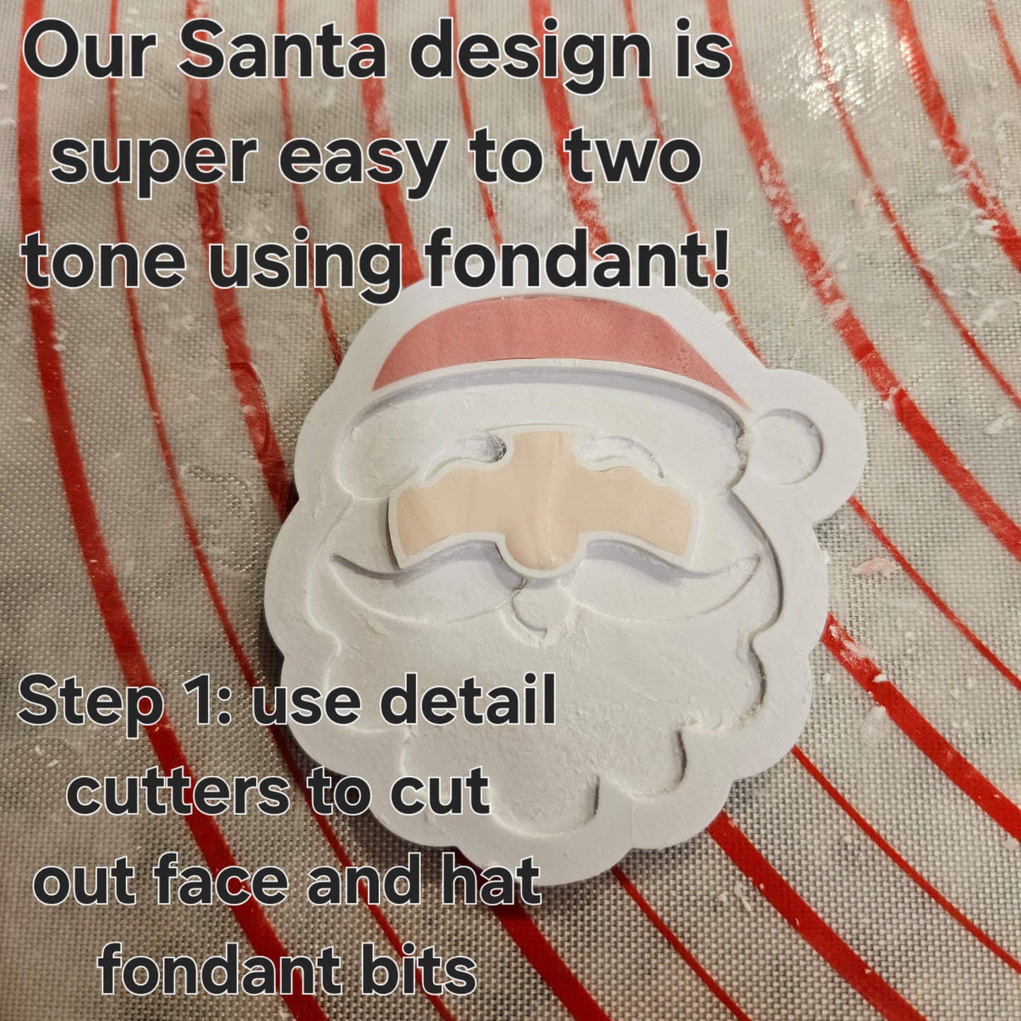 Santa Fondant amd Buttercream Stamp and Cutter Set