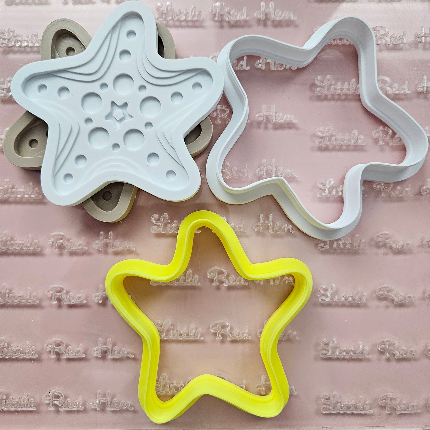 Decorative Starfish Fondant and Buttercream Stamp and Cutter Set