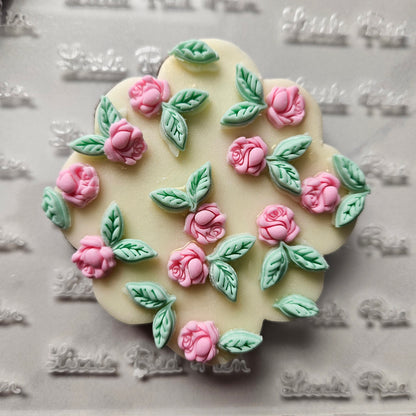 Roses Fondant and Buttercream Stamp Plate and Cutter Set