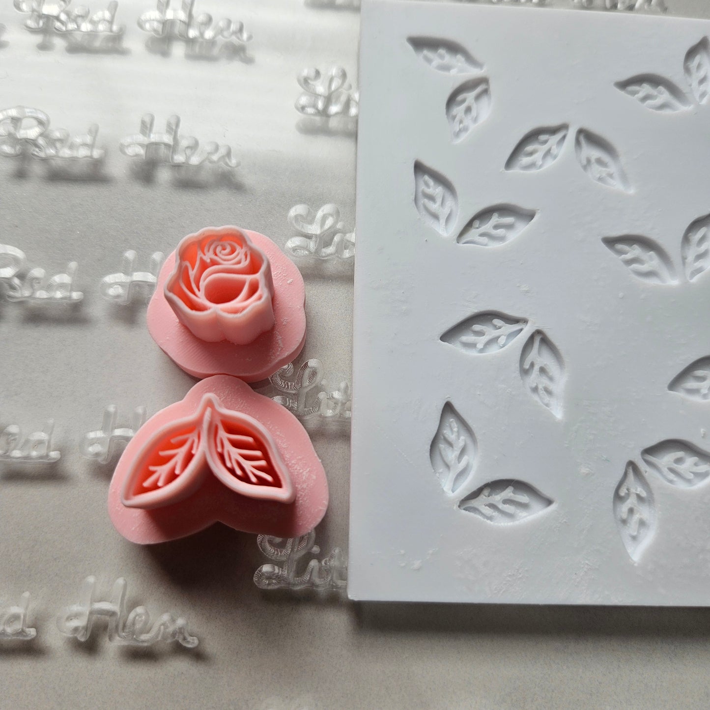 Roses Fondant and Buttercream Stamp Plate and Cutter Set
