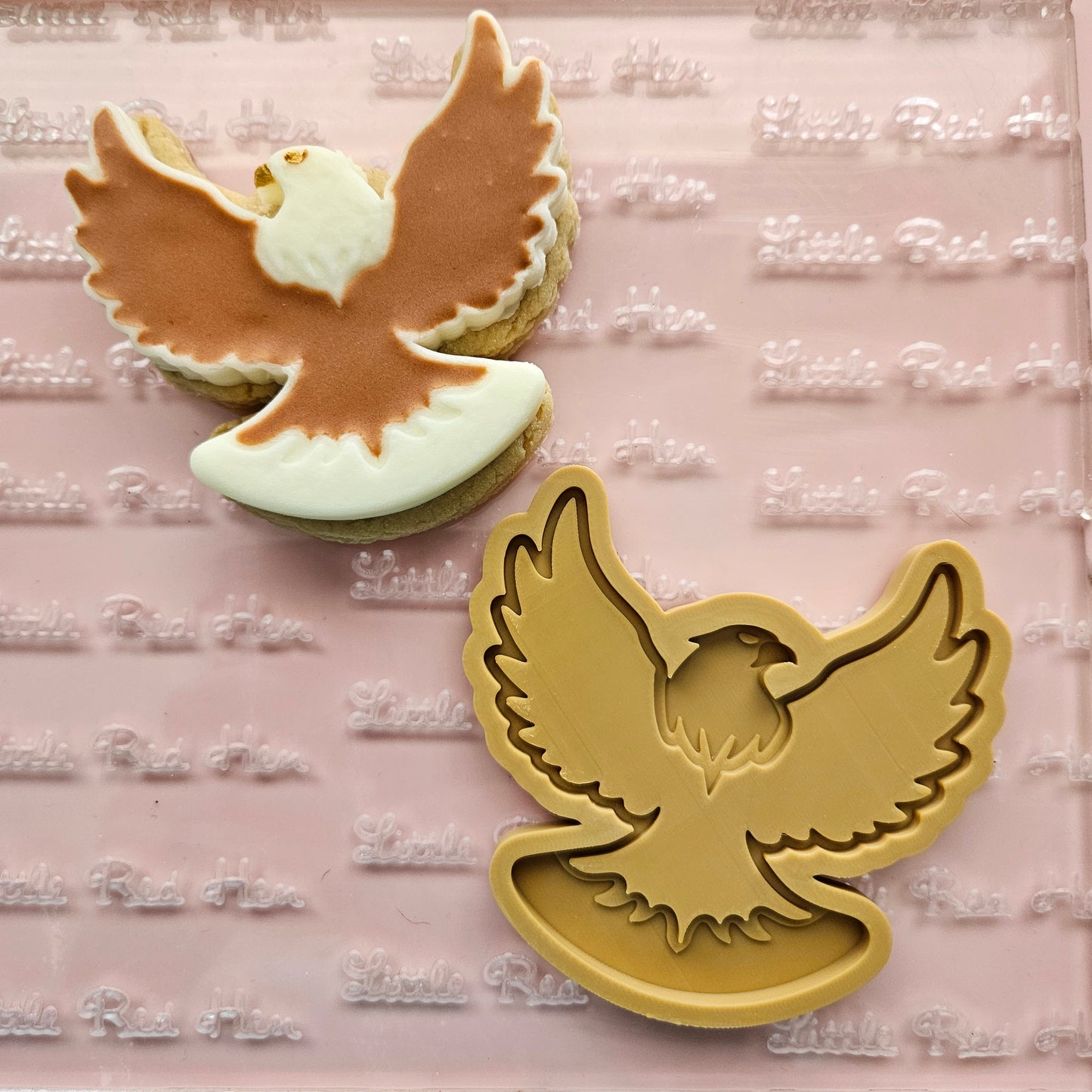 Americana Eagle READY TO FLOOD Buttercream Fondant Stamp and Cookie Cutter Set