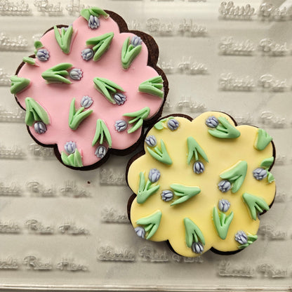 Tulip Fondant and Buttercream Stamp Plate and Cutter Set
