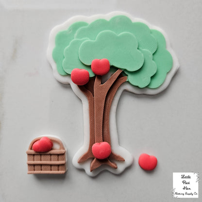 Apple Tree Fondant and Buttercream Stamp and Cutter Set