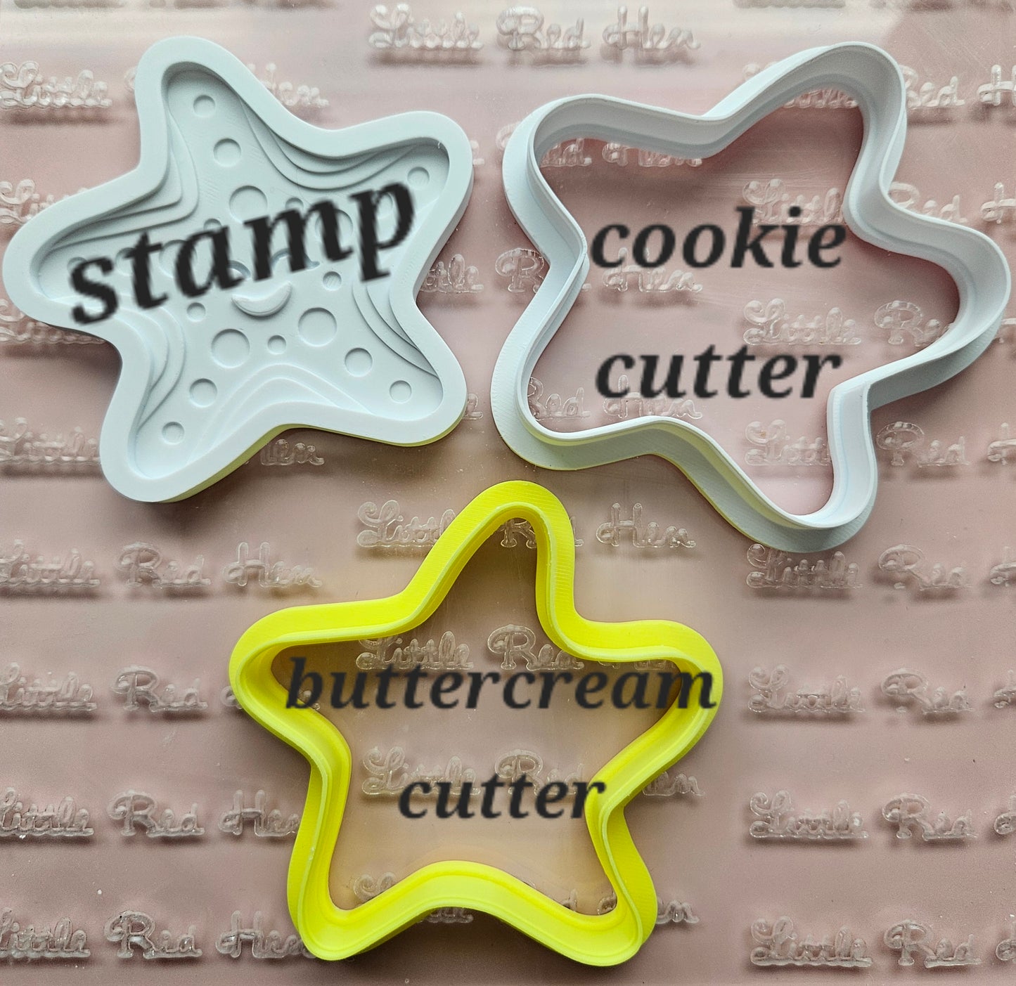 Starfish Fondant and Buttercream Stamp and Cutter Set